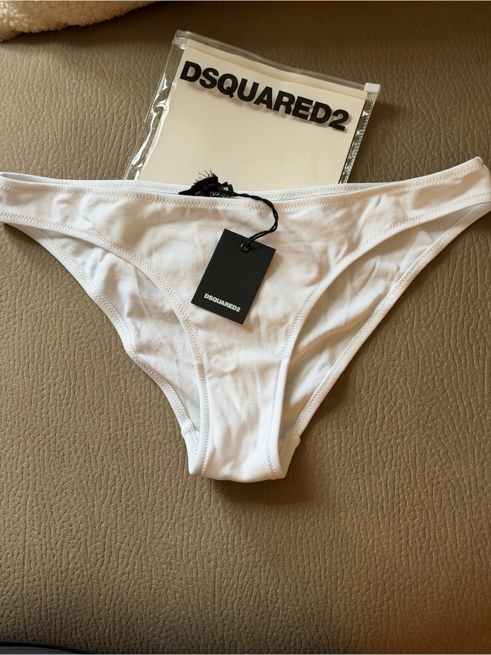 DSQUARED2 White Low-Rise Bikini Brief